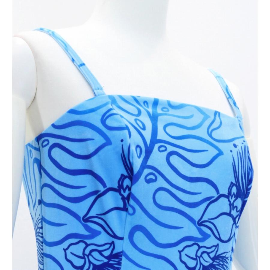 フラドレス [S・M・Lサイズ] ムームー ロング丈 レフア ブルー J2875bl |  | 03