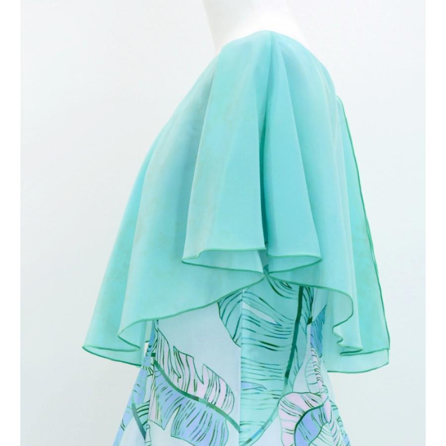 フラドレス [S・M・Lサイズ] ロング丈 ケープドレス バナナリーフ