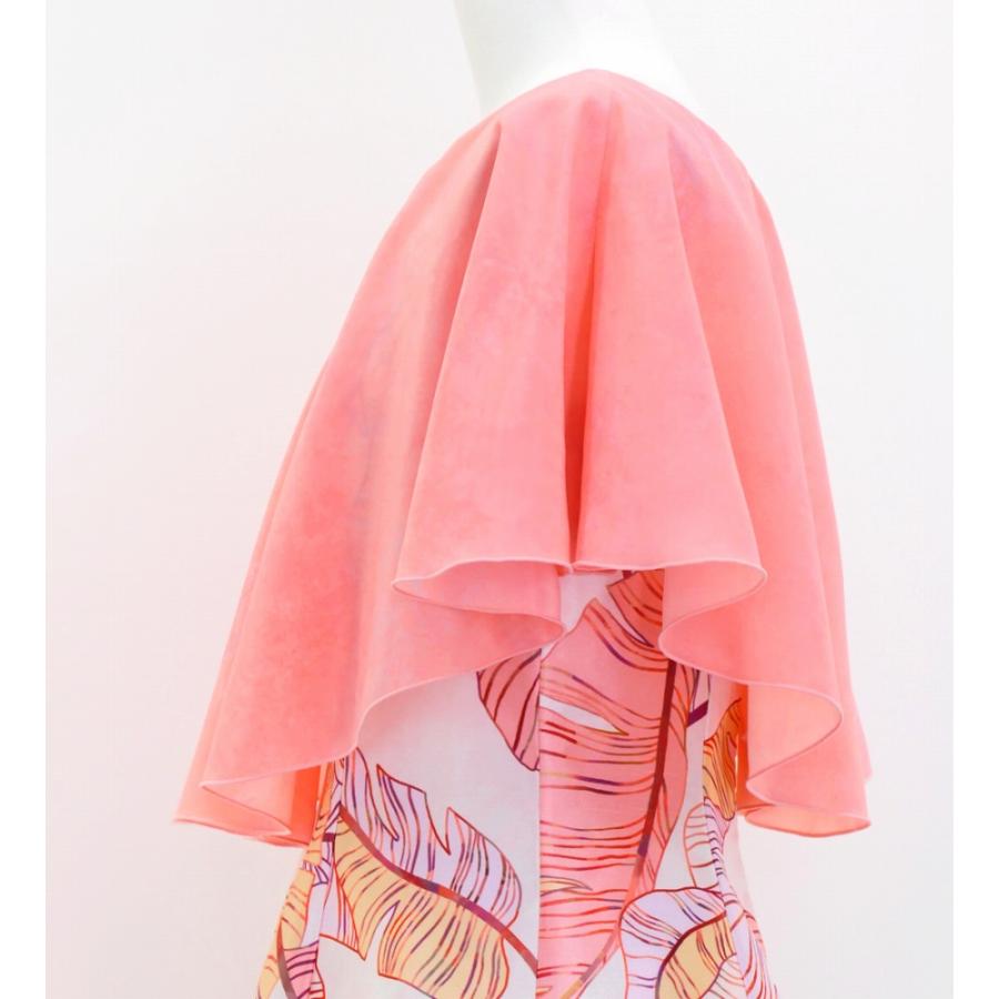 フラドレス [S・M・Lサイズ] ロング丈 ケープドレス バナナリーフ