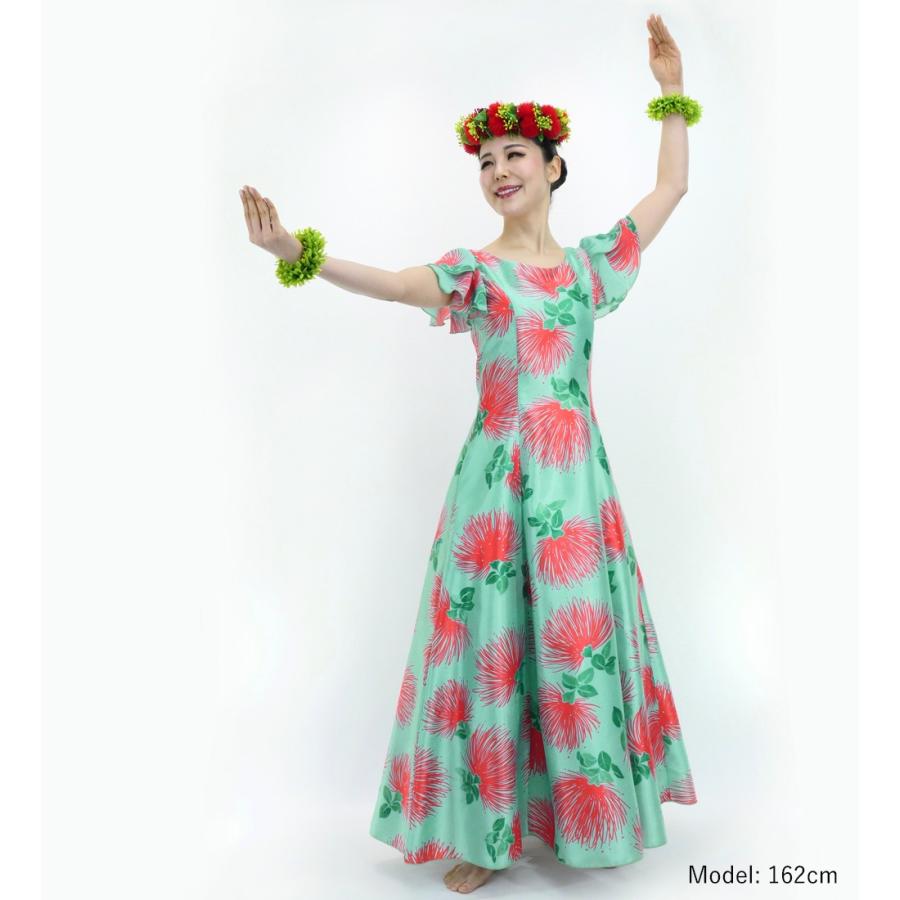 フラドレスターコイズ 花柄プリント