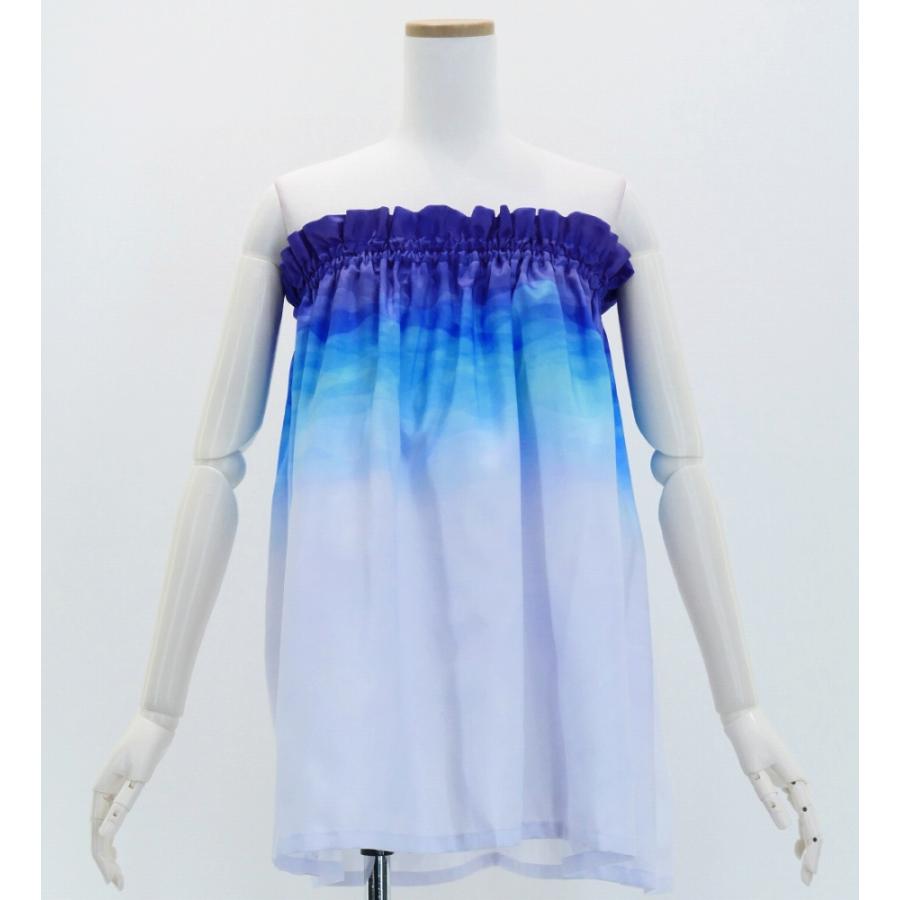 ㊶　フラダンス,プリントオーガンジのパウスカートとチューブトップのセット ㊶ フラダンス,プリントオーガンジのパウスカートとチューブ