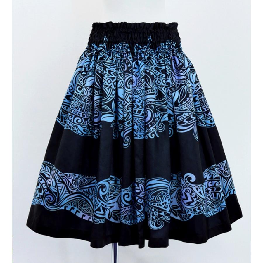 フラダンス シャンタン パウスカート シングル カヒコ ブラック