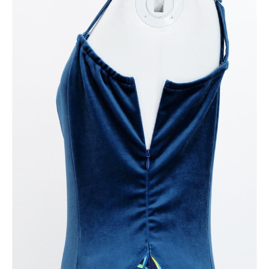 フラドレス [S・M・Lサイズ] ワンショルダー ノースリーブ ロング丈 ティーリーフ ブルー J3088bl |  | 04