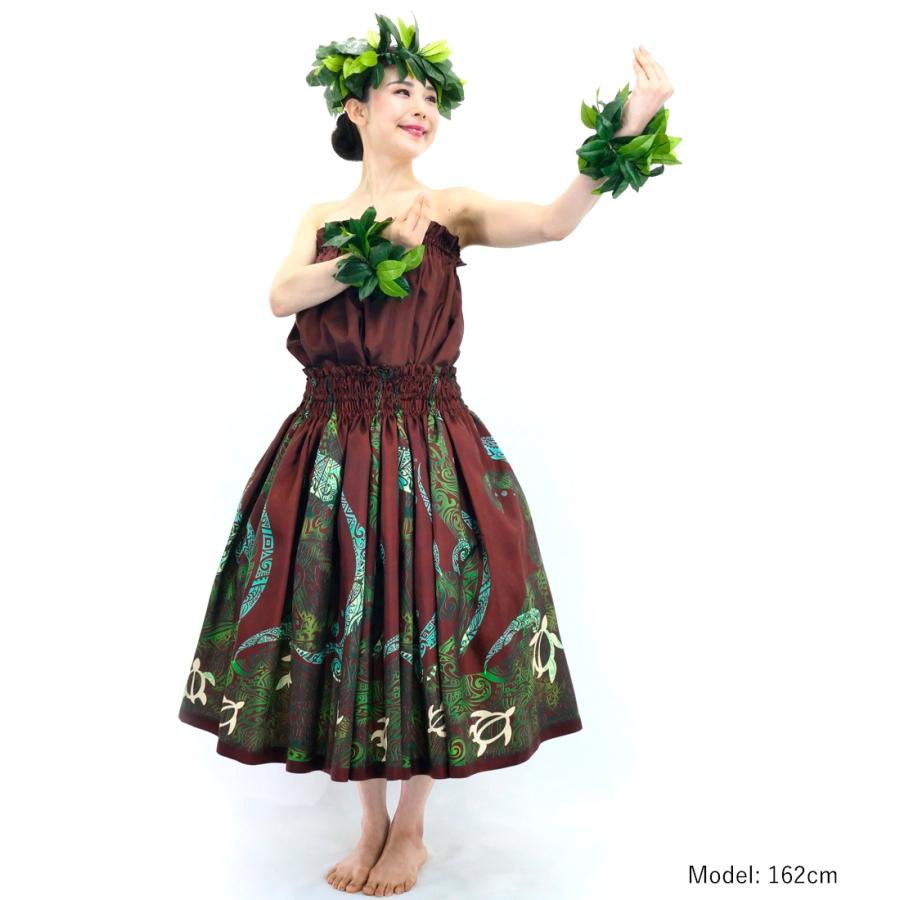 フラダンス 選べるトップス＆パウスカート ホヌ×カヒコ ブラウン J3092br |  | 03