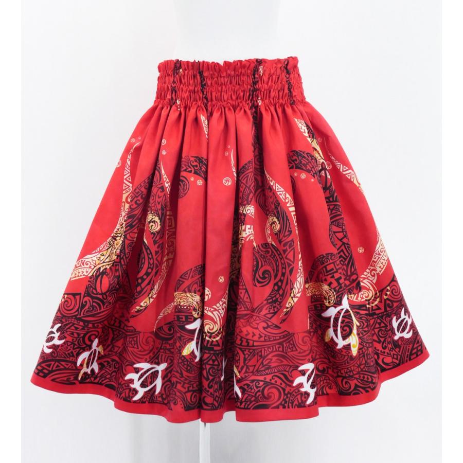 フラダンス 選べるトップス＆パウスカート ホヌ×カヒコ レッド J3092rd |  | 05