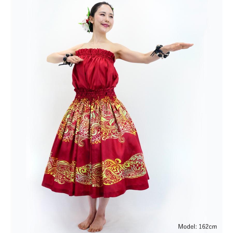 フラダンス 選べるトップス＆パウスカート カヒコ レッド J3094rd |  | 03