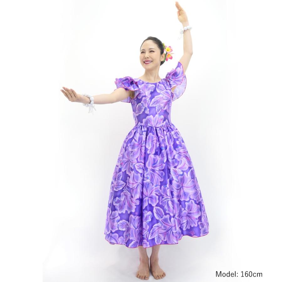 フラドレス [S・M・Lサイズ] ムームー 3段フリルスリーブ ミディ