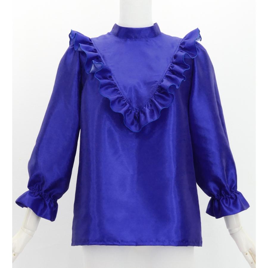 Yoriヨリブルーブラウス36 美品 Yori 長袖ブラウス 36 ブルー レディース(Sサイズ)｜売買された