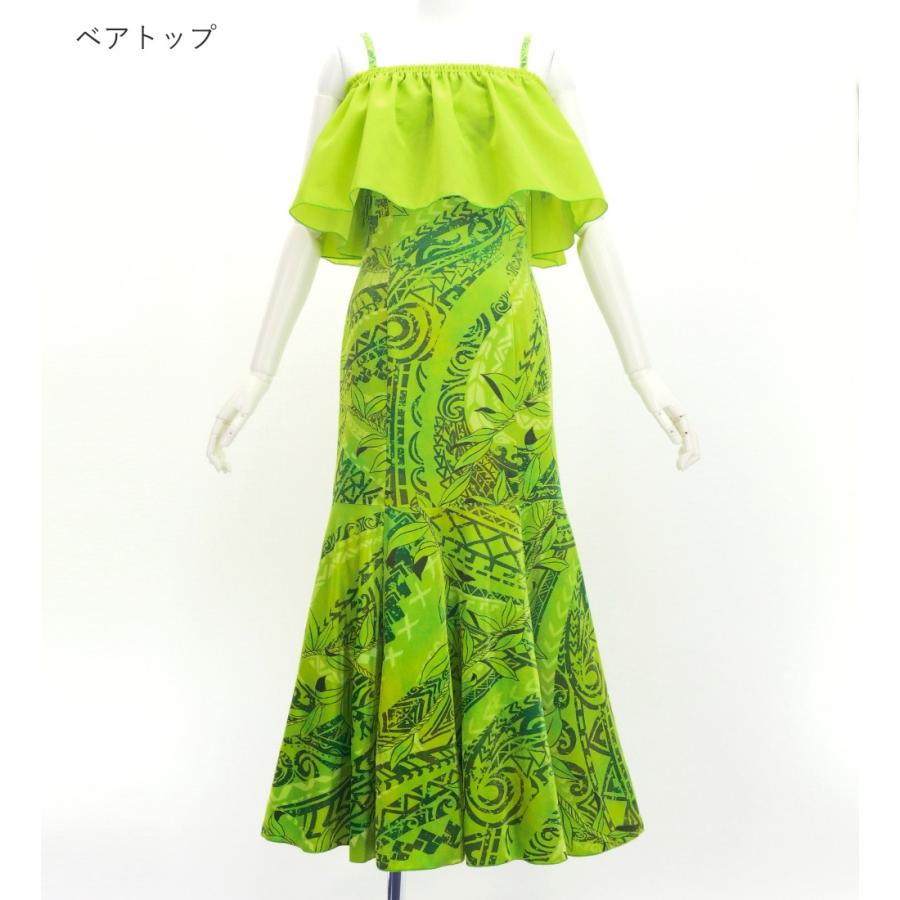 フラドレス [S・M・Lサイズ] コシボフリル マルチウェイ ロング丈 リーフレイ＆カヒコ ライトグリーン J3175lgr |  | 05
