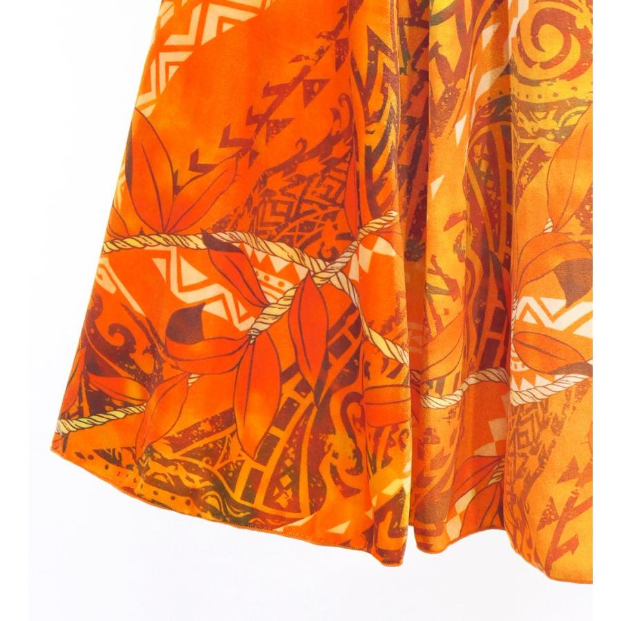 フラドレス [S・M・Lサイズ] コシボフリル マルチウェイ ロング丈 リーフレイ＆カヒコ オレンジ J3175or |  | 08