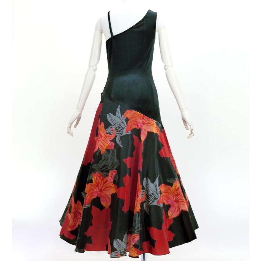 フラドレス [S・M・Lサイズ] ワンショルダー ノースリーブ ロング丈 リリー ブラック J3182bk |  | 02