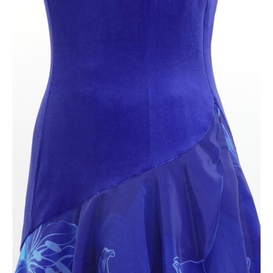 フラドレス [S・M・Lサイズ] ワンショルダー ノースリーブ ロング丈 リリー ブルー J3182bl |  | 05