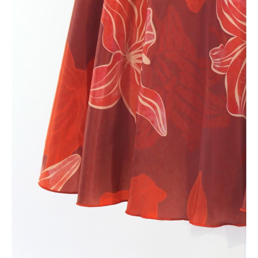 フラドレス [S・M・Lサイズ] ワンショルダー ノースリーブ ロング丈 リリー レッド J3182rd |  | 06