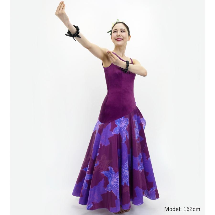 フラドレス [S・M・Lサイズ] ワンショルダー ノースリーブ ロング丈 リリー レッドパープル J3182rdpu |  | 01