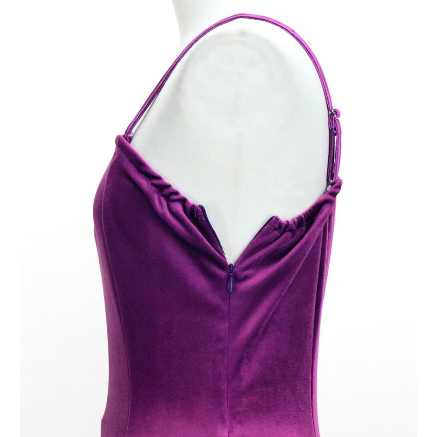 フラドレス [S・M・Lサイズ] ワンショルダー ノースリーブ ロング丈 リリー レッドパープル J3182rdpu |  | 04