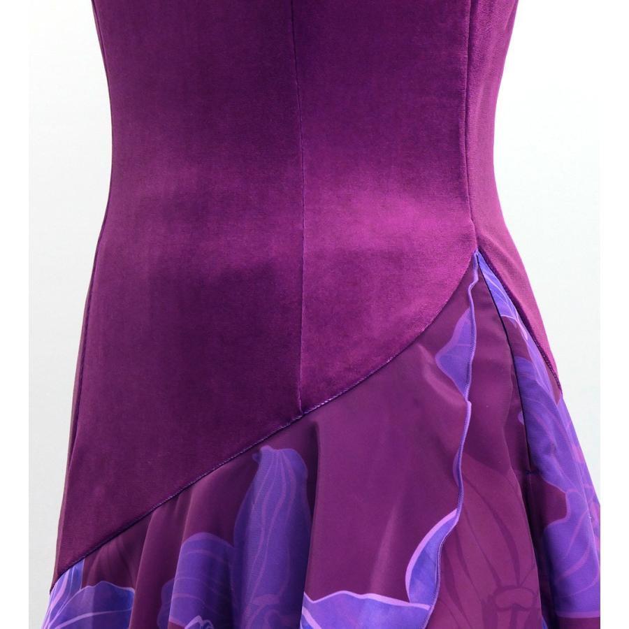 フラドレス [S・M・Lサイズ] ワンショルダー ノースリーブ ロング丈 リリー レッドパープル J3182rdpu |  | 05