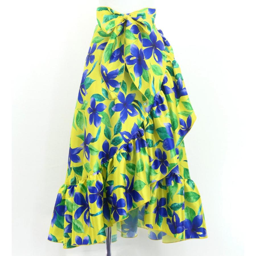 フラダンス [Fサイズ] 巻きスカート シャンタン ハイビスカス柄 イエロー J3188 |  | 02