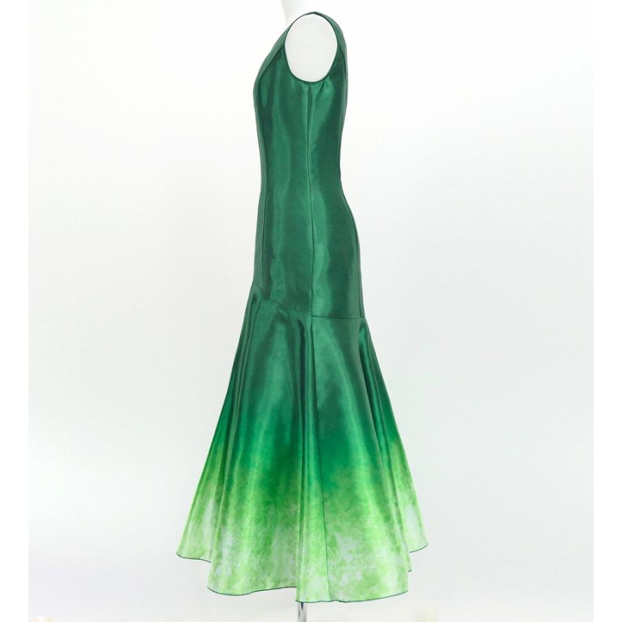 フラダンス [S・M・Lサイズ] グラデーションシャンタンドレス グリーン×ホワイト J3191grwh |  | 02