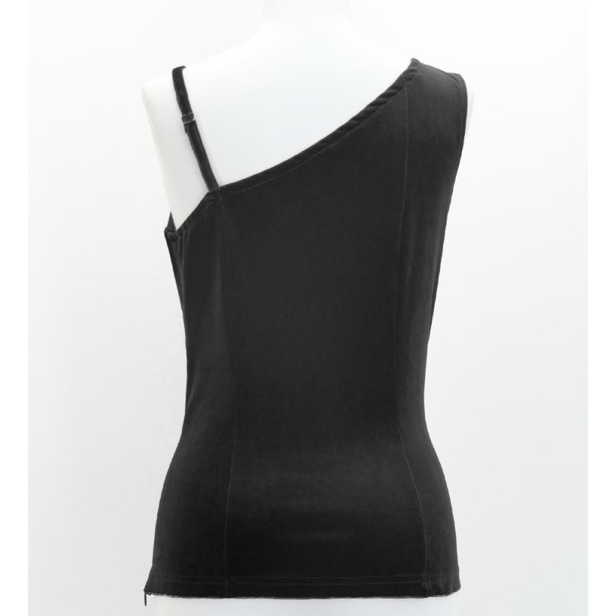 フラダンス ワンショルダー ベロアブラウス ブラック S・M・Lサイズ J3192bk |  | 01