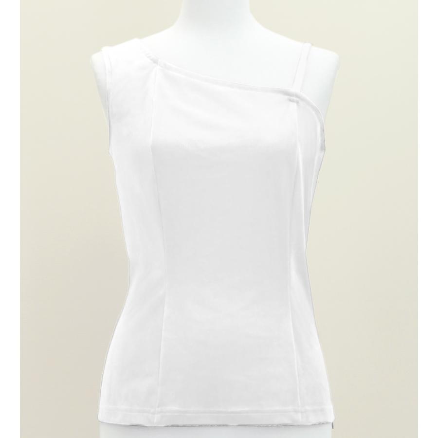 フラダンス ワンショルダー ベロアブラウス ホワイト S・M・Lサイズ J3192wh | 