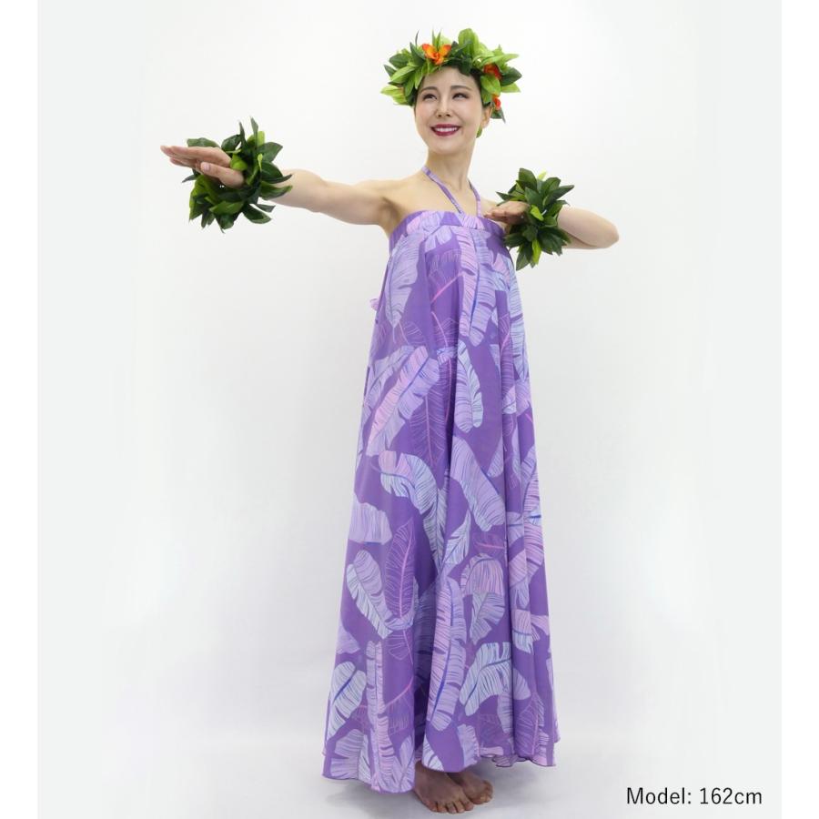 フラドレス [S・M・Lサイズ] ロング丈 コシボ ベアトップドレス バナナリーフ ライトパープル J3202-2 |  | 01
