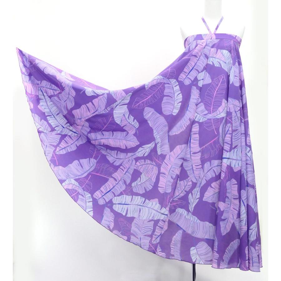 フラドレス [S・M・Lサイズ] ロング丈 コシボ ベアトップドレス バナナリーフ ライトパープル J3202-2 |  | 06