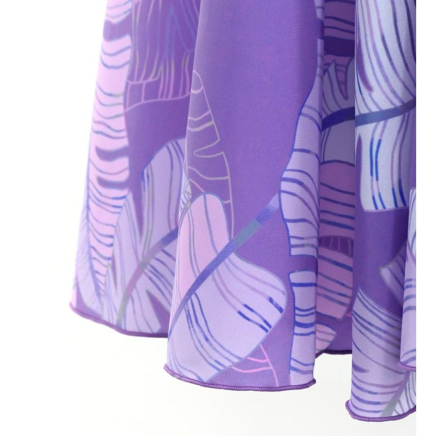 フラドレス [S・M・Lサイズ] ロング丈 コシボ ベアトップドレス バナナリーフ ライトパープル J3202-2 |  | 07