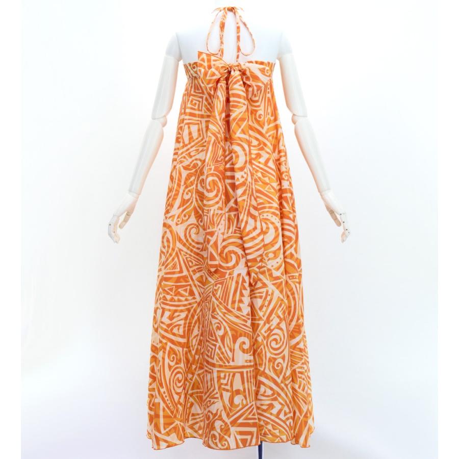 フラドレス [S・M・Lサイズ] ロング丈 コシボ ベアトップドレス カヒコ ベージュ×ライトオレンジ J3202-3 |  | 03