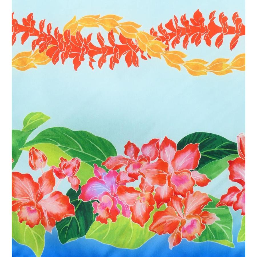 フラダンス シャンタン パウスカート シングル カトレア×レイ ブルー J3227bl |  | 07