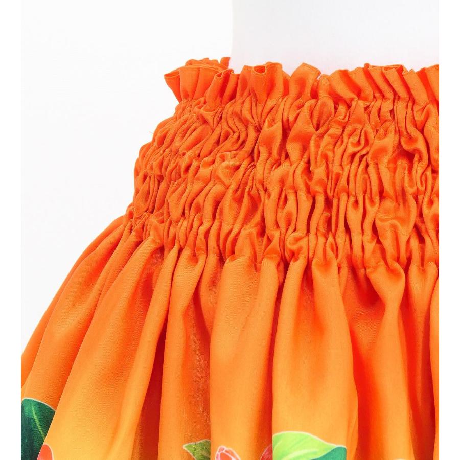 フラダンス シャンタン パウスカート シングル カトレア×レイ オレンジ J3227or |  | 05