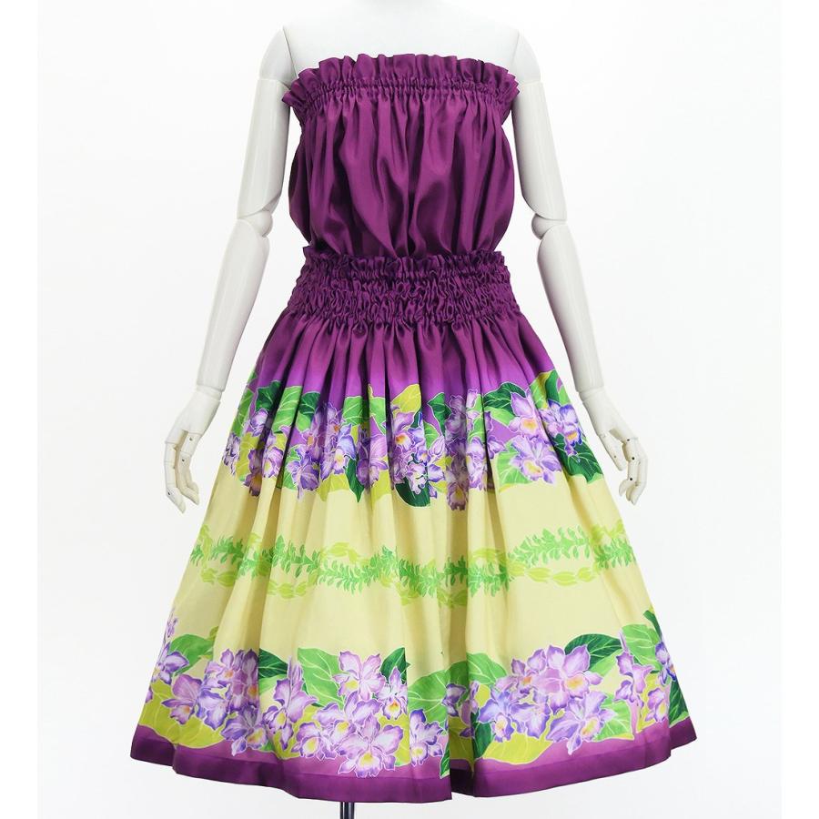 フラダンス 選べるトップス＆パウスカート カトレア×レイ レッドパープル J3228rdpu |  | 03