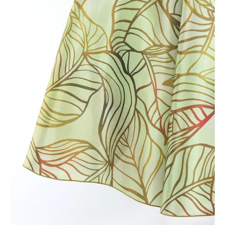 フラドレス [S・M・Lサイズ] ロング丈 シャンタン アメリカンスリーブ バナナリーフ ターコイズブルー J3252be |  | 02