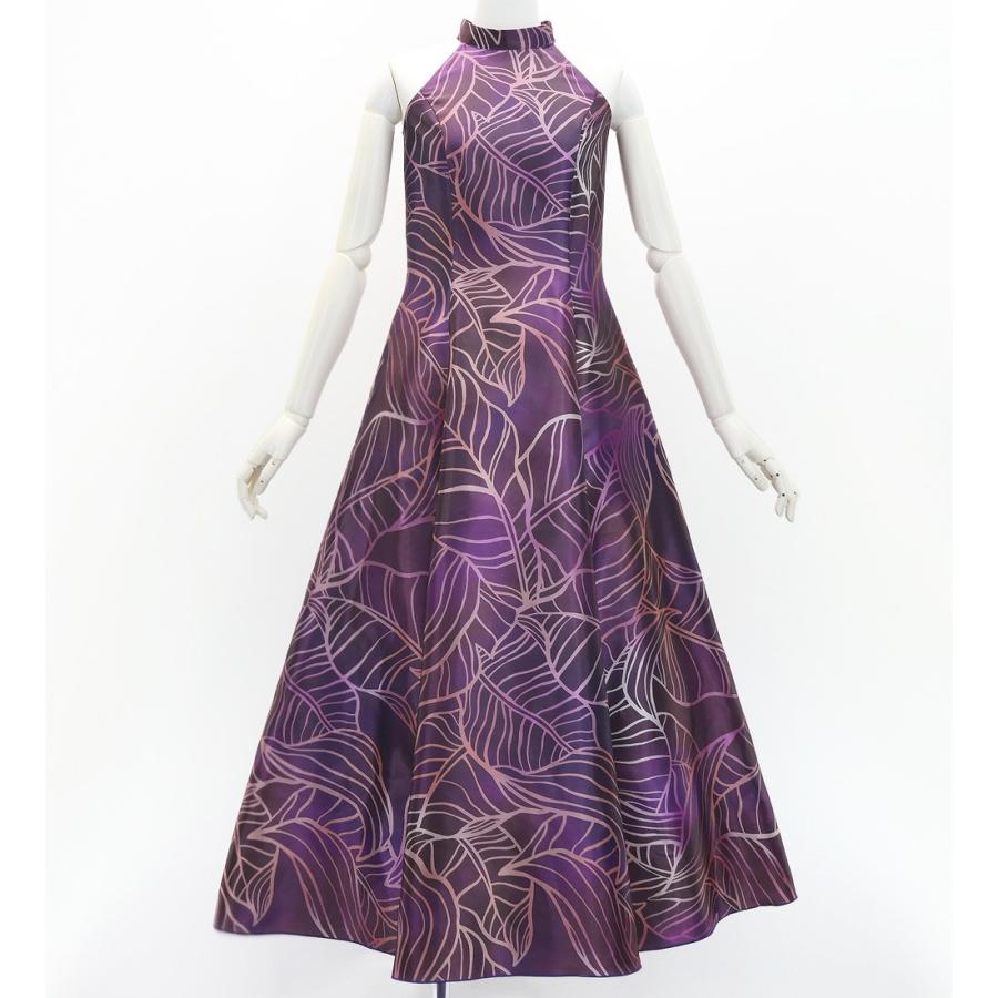 フラドレス [S・M・Lサイズ] ロング丈 シャンタン アメリカンスリーブ バナナリーフ ワイン J3252wi | 