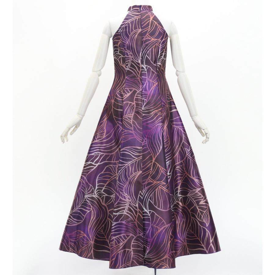 フラドレス [S・M・Lサイズ] ロング丈 シャンタン アメリカンスリーブ バナナリーフ ワイン J3252wi |  | 01