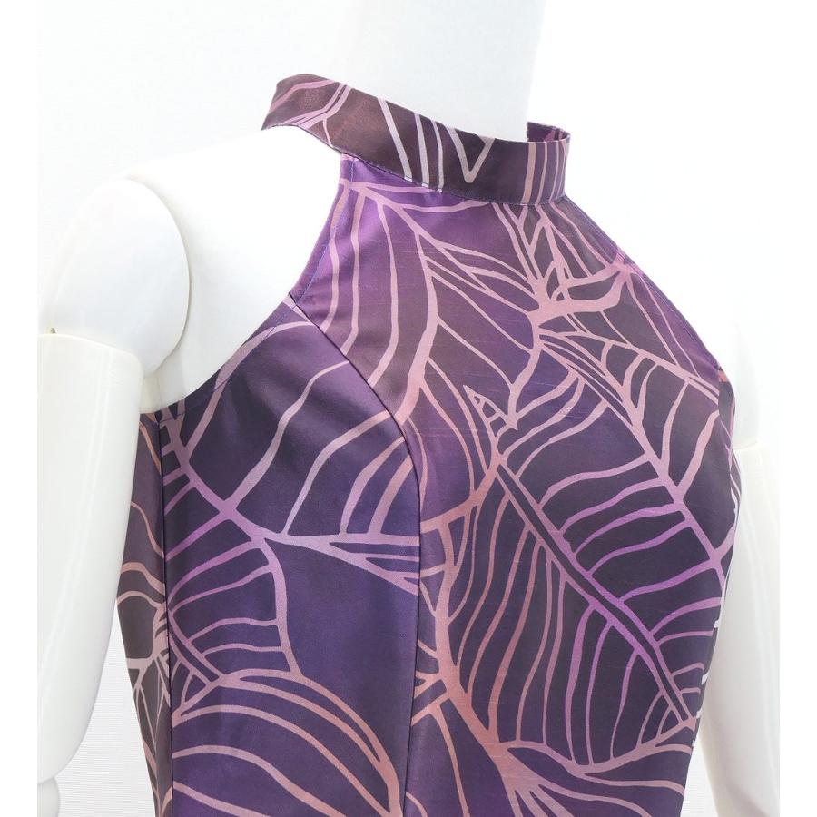 フラドレス [S・M・Lサイズ] ロング丈 シャンタン アメリカンスリーブ バナナリーフ ワイン J3252wi |  | 03