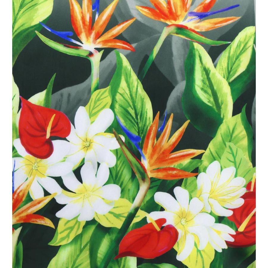 フラダンス シャンタン パウスカート シングル ハワイアンフラワー＆リーフ J3255-8 |  | 07