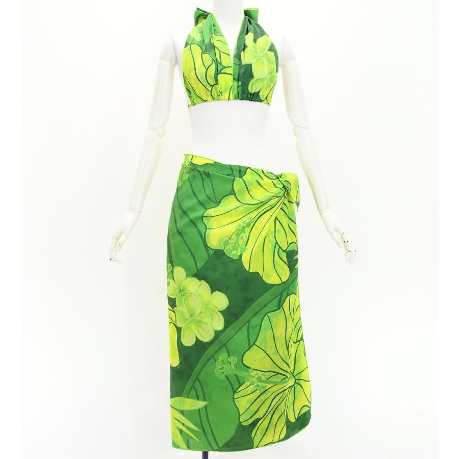 ショートパレオ＆2WAYブラトップ セット ハイビスカス グリーン J3259-16 |  | 02