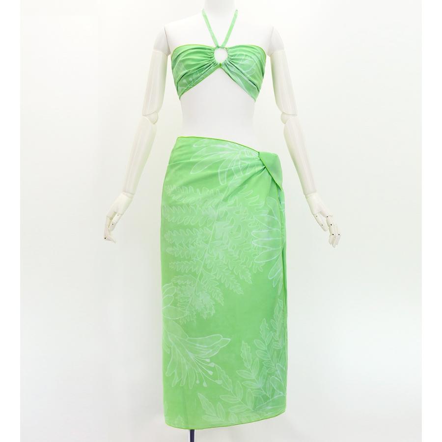 ショートパレオ＆2WAYブラトップ セット リリー グリーン J3259-9 | 