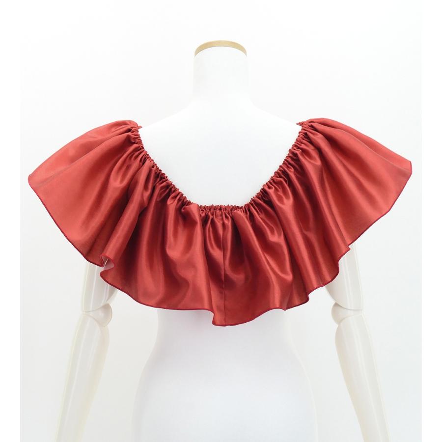 フラダンス シャンタン マルチウェイ フリルブラウス ダークレッド2 Fサイズ J3261drd2 |  | 01