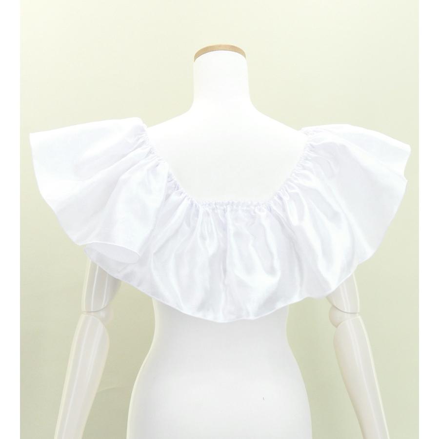 フラダンス シャンタン マルチウェイ フリルブラウス ホワイト Fサイズ J3261wh |  | 01