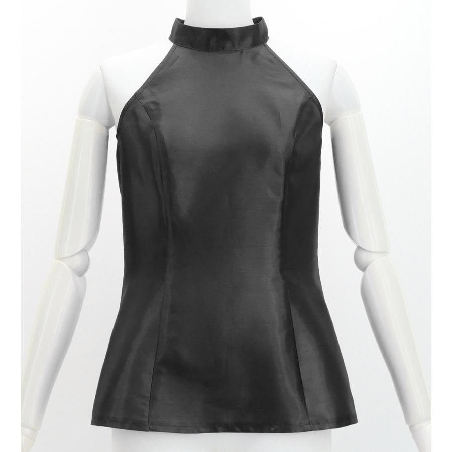 フラダンス シャンタン アメリカンスリーブ ブラウス ブラック S・M・Lサイズ J3263bk | 