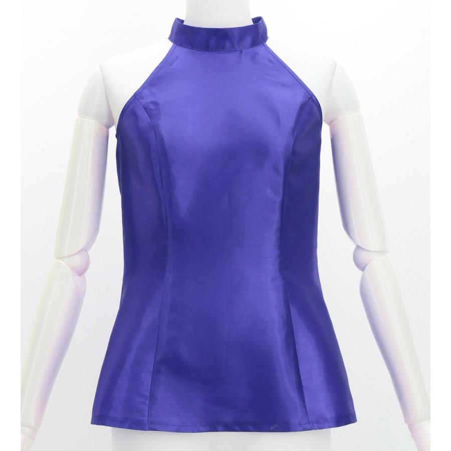 フラダンス シャンタン アメリカンスリーブ ブラウス ロイヤルブルー S・M・Lサイズ J3263rbl | 