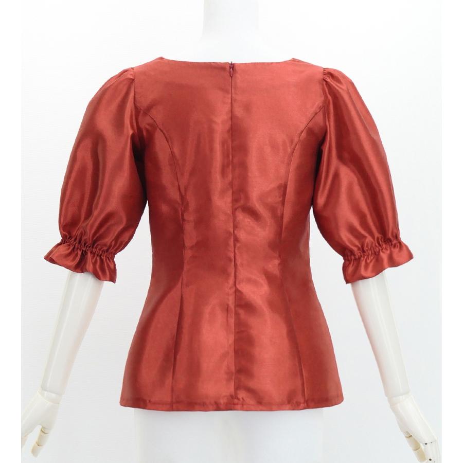 フラダンス シャンタン 5分袖 ブラウス ダークレッド2 S-Lサイズ J3265drd2 |  | 01