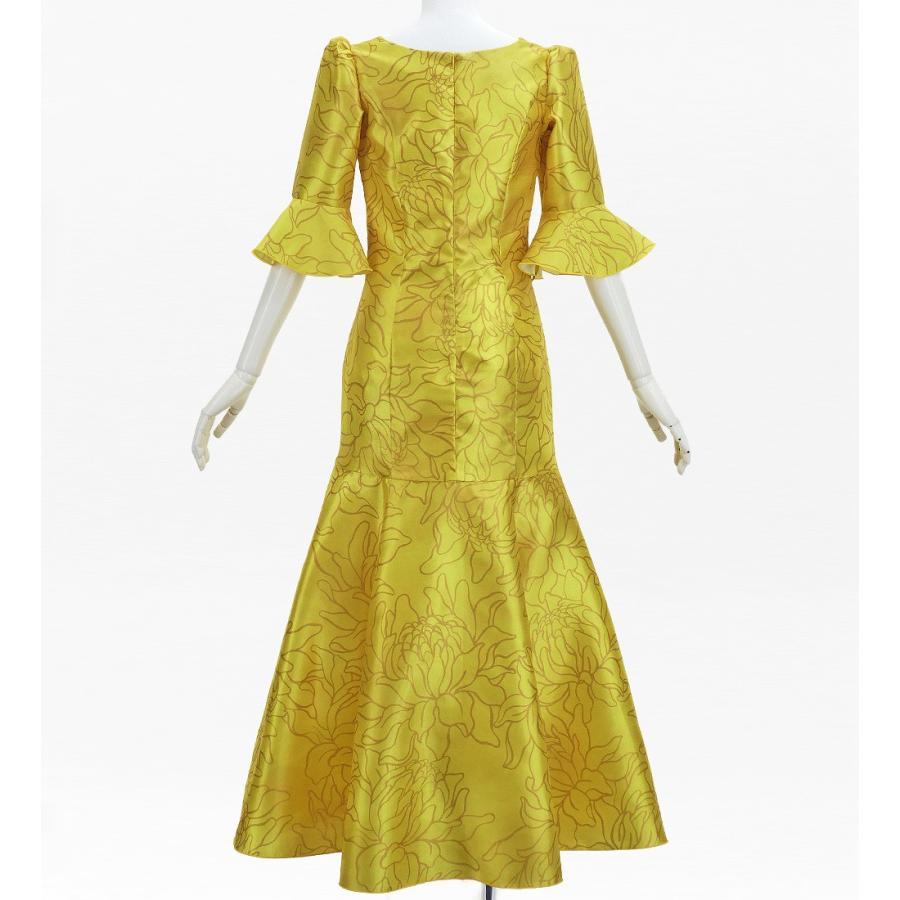 フラダンス [S・M・Lサイズ] フリル袖 シャンタンドレス プロテア ゴールド J3266gd |  | 02