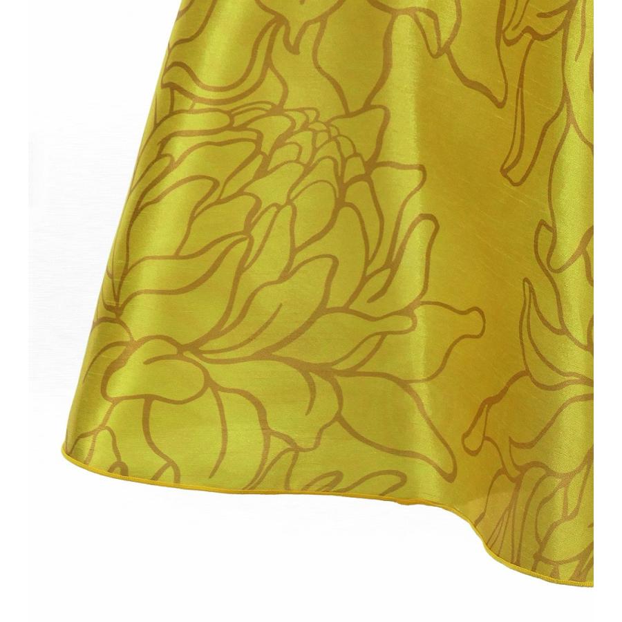 フラダンス [S・M・Lサイズ] フリル袖 シャンタンドレス プロテア ゴールド J3266gd |  | 04