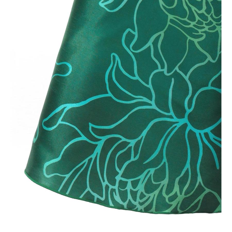 フラダンス [S・M・Lサイズ] フリル袖 シャンタンドレス プロテア グリーン J3266gr |  | 04