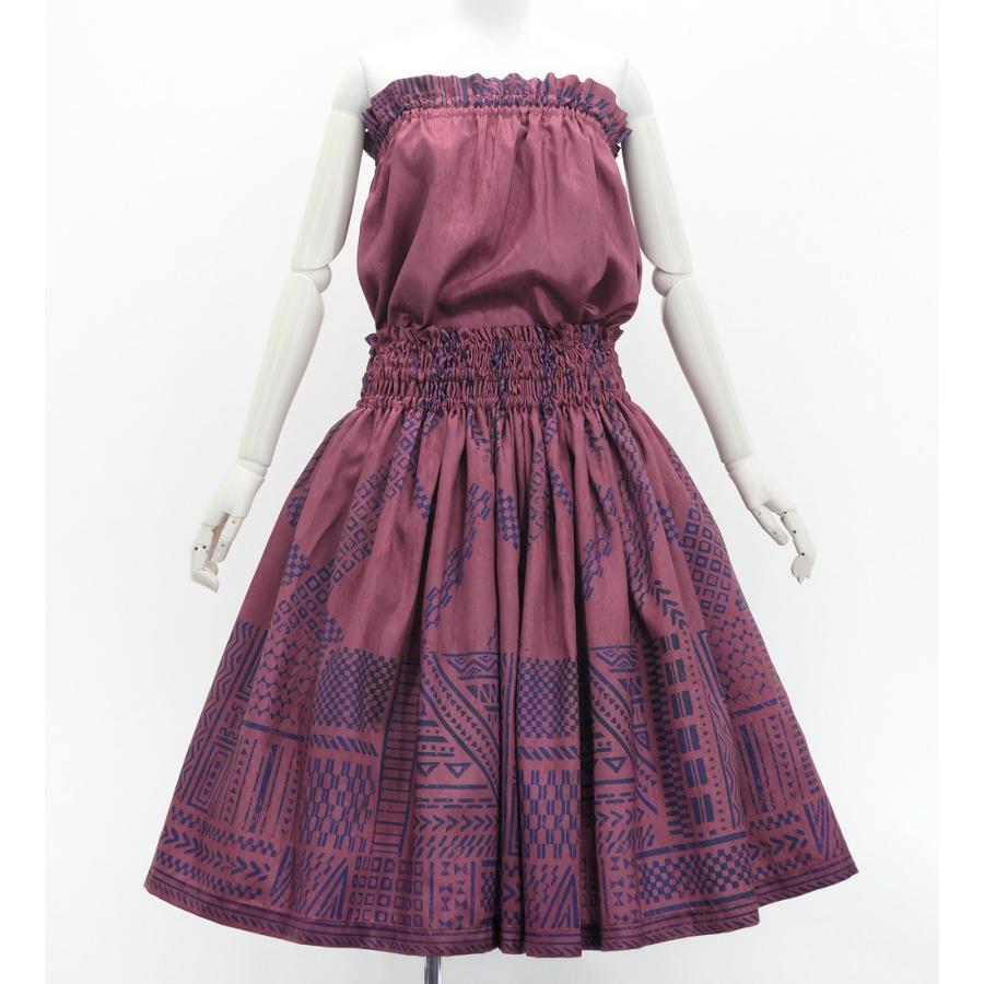 フラダンス パウスカート&チューブトップ セット カヒコ ワイン J3272wi |  | 04