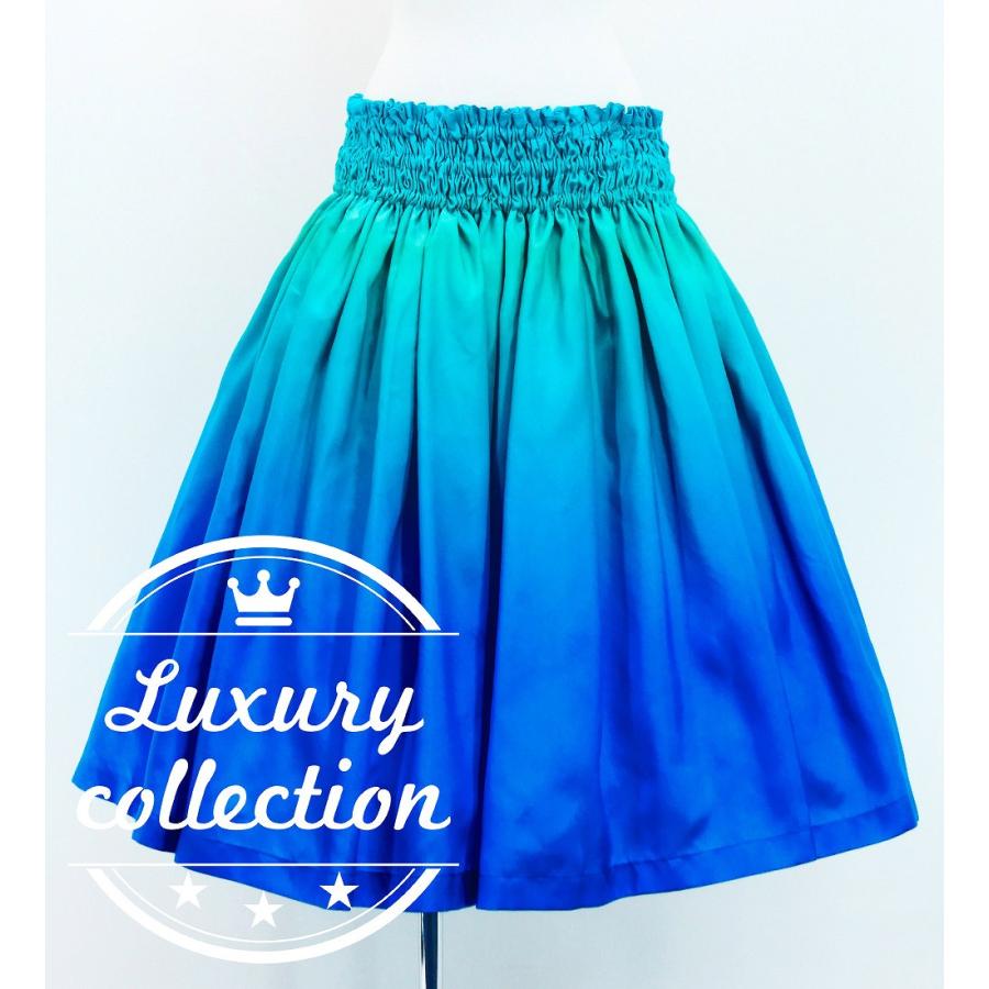 フラダンス シャンタン パウスカート シングル ブルー×ブルー J3277blbl | 