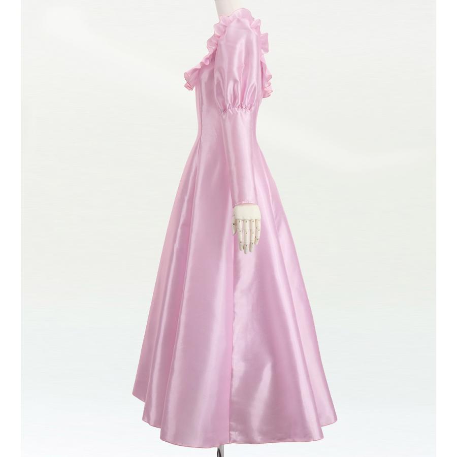 フラドレス [S・M・Lサイズ] ロング丈 クラシカル フリル ピンク