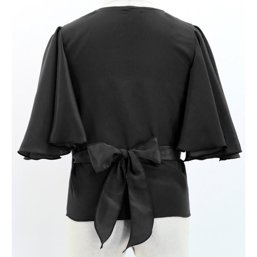 フラダンス ケイキ フリル袖 カシュクール コシボブラウス ブラック 120・140サイズ Jp130bk |  | 02